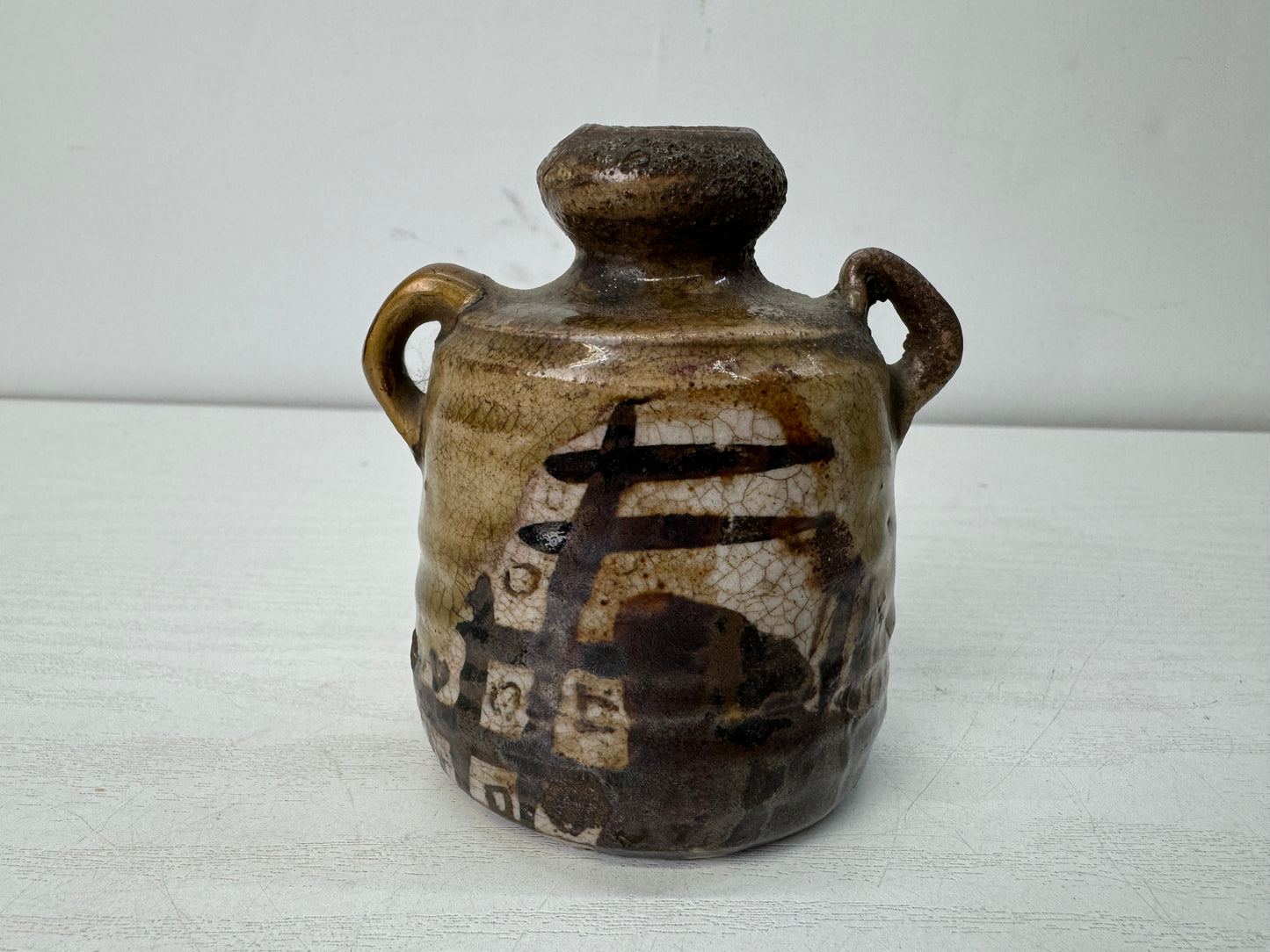 Y10671 FLOWER VASE Koseto mini kintsugi box Japan antique ikebana floral decor