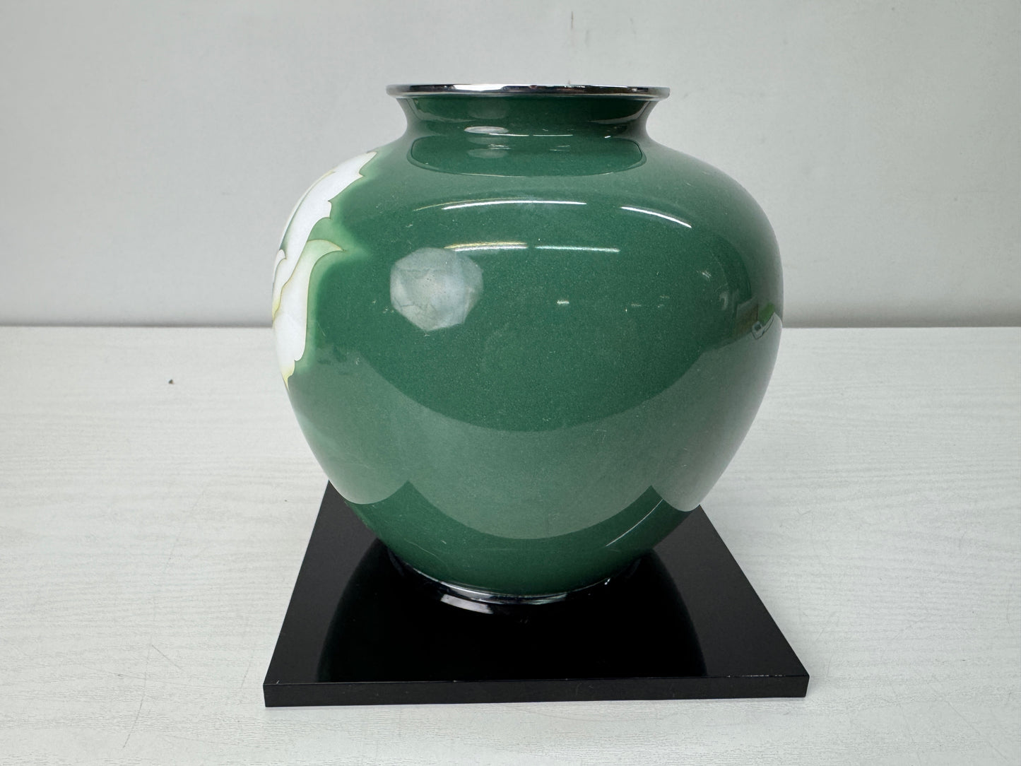 Y10673 FLOWER VASE Ando Cloisonne signed box Japan antique ikebana floral decor