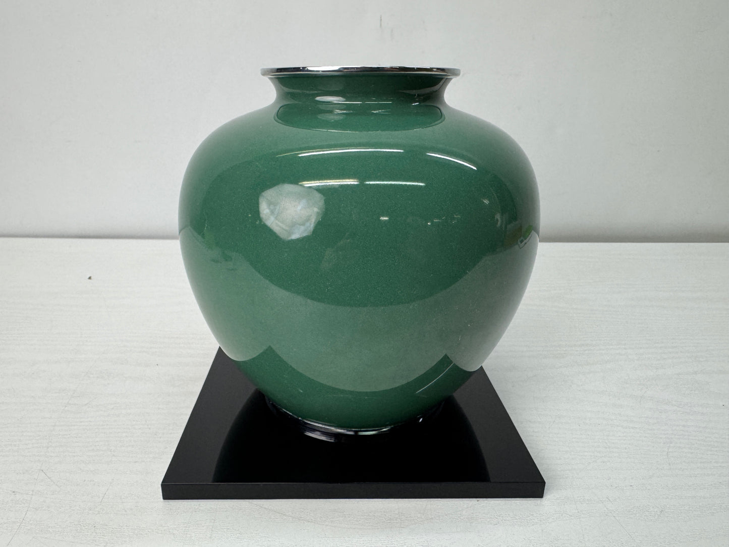 Y10673 FLOWER VASE Ando Cloisonne signed box Japan antique ikebana floral decor