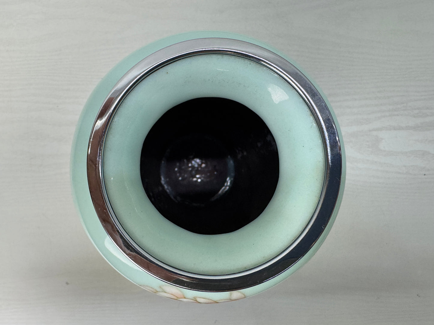 Y10674 FLOWER VASE Ando Cloisonne signed box Japan antique ikebana floral decor
