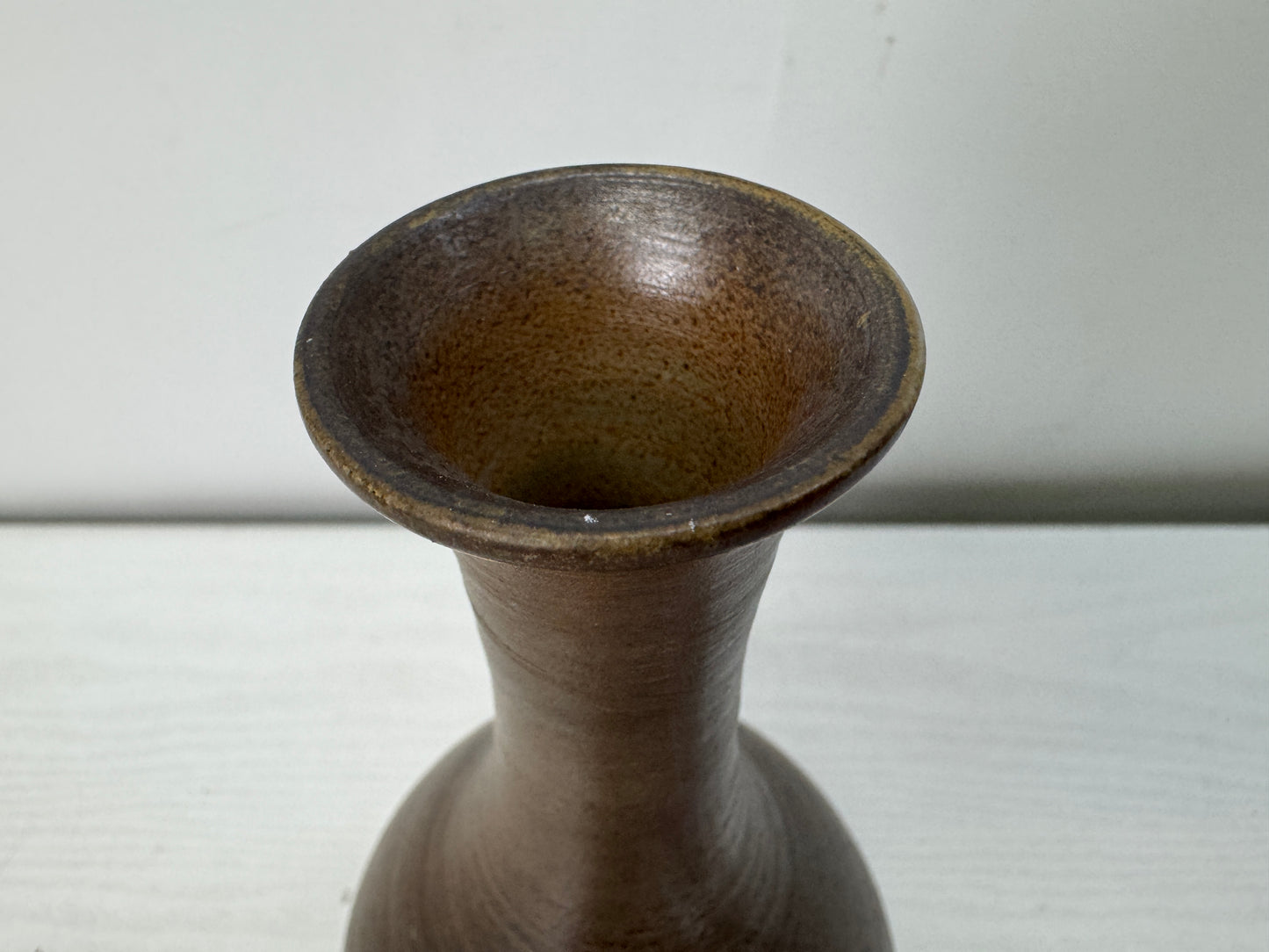 Y10675 FLOWER VASE Bizen-ware signed box Japan antique ikebana floral interior