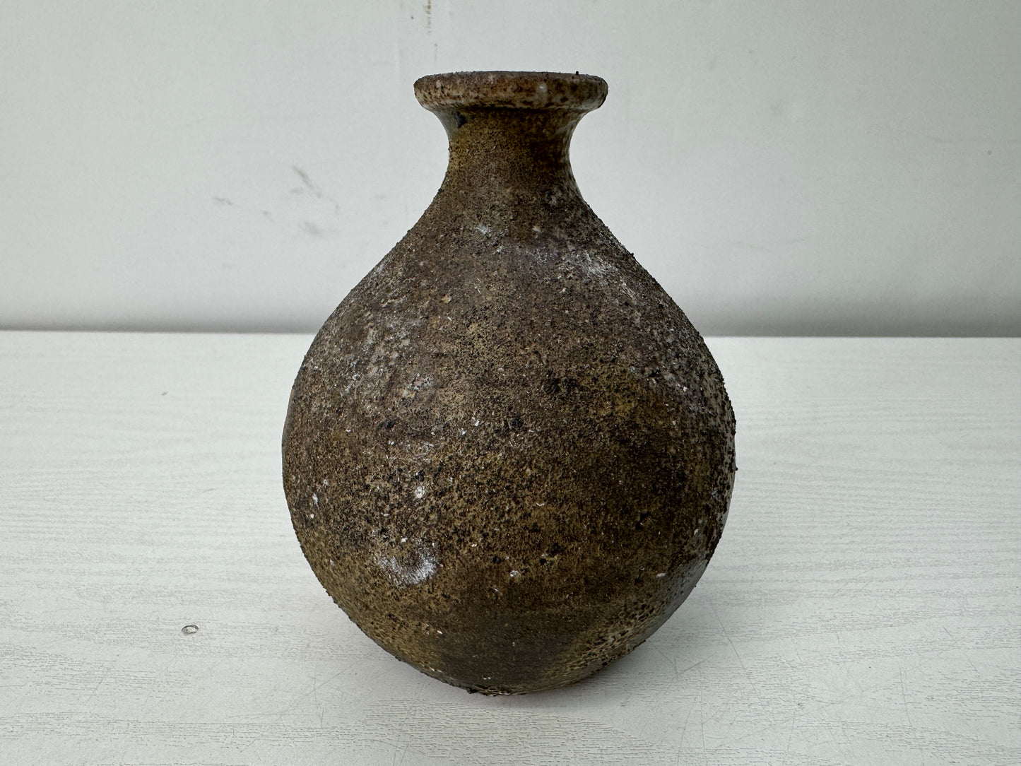 Y10676 CHOUSHI Bizen-ware Tokkuri Sake bottle signed box Japan antique container