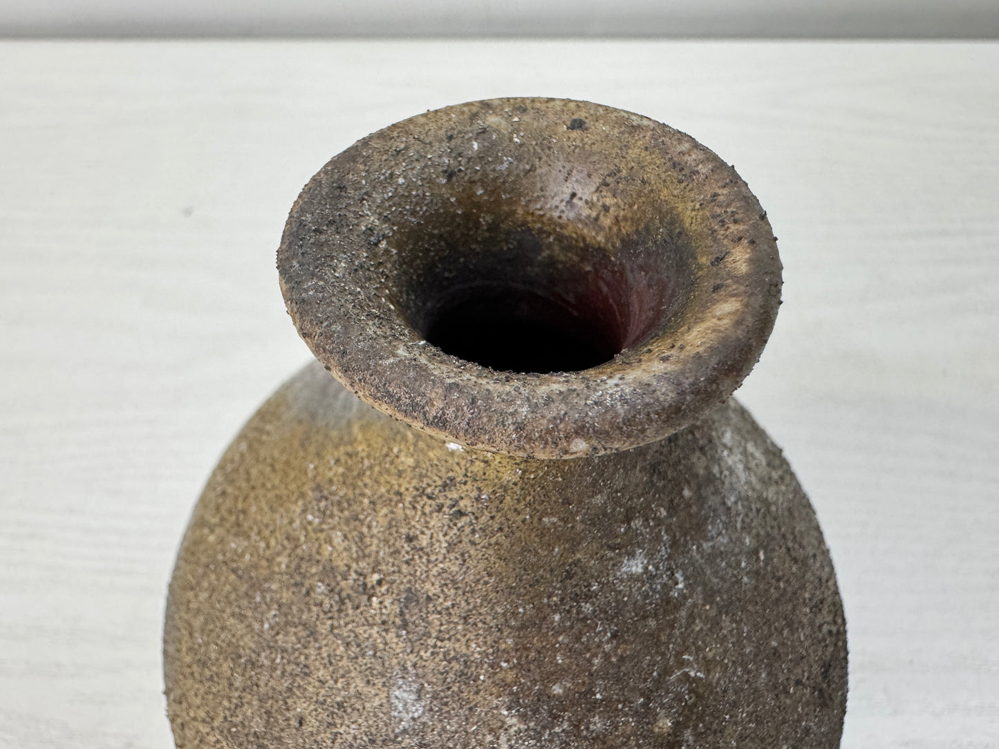 Y10676 CHOUSHI Bizen-ware Tokkuri Sake bottle signed box Japan antique container