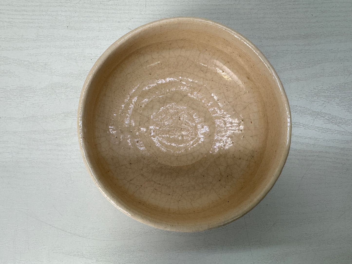Y10695 CHAWAN Raku-ware Badarai  bowl signed box Japan antique tea ceremony cup