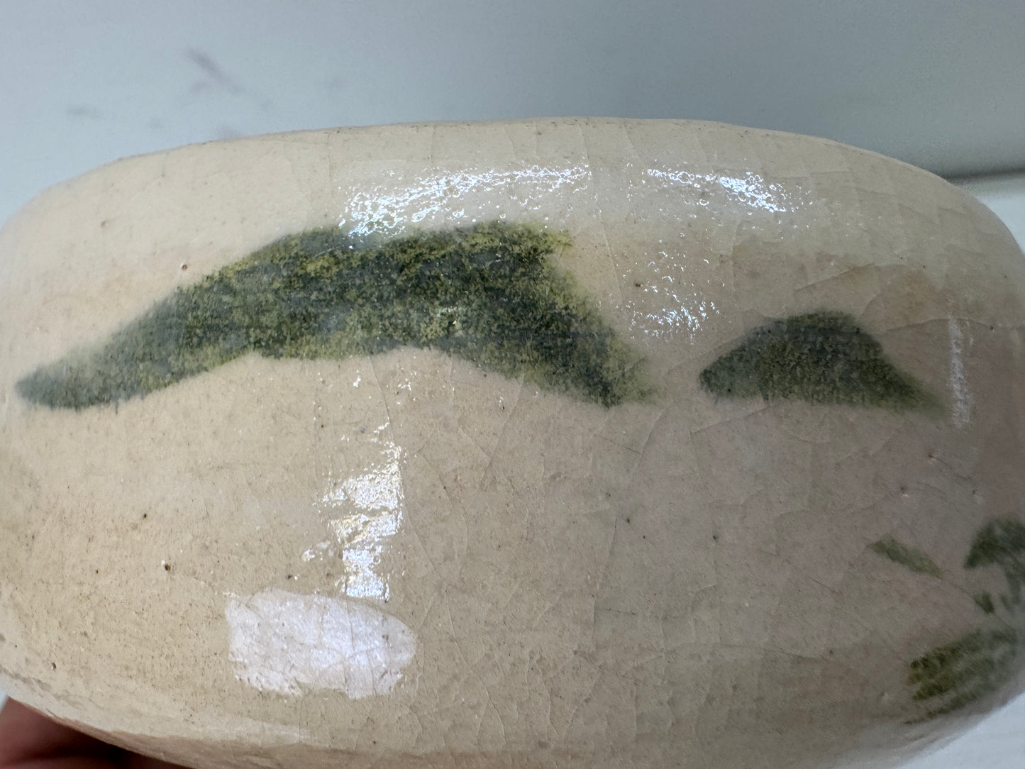 Y10695 CHAWAN Raku-ware Badarai  bowl signed box Japan antique tea ceremony cup