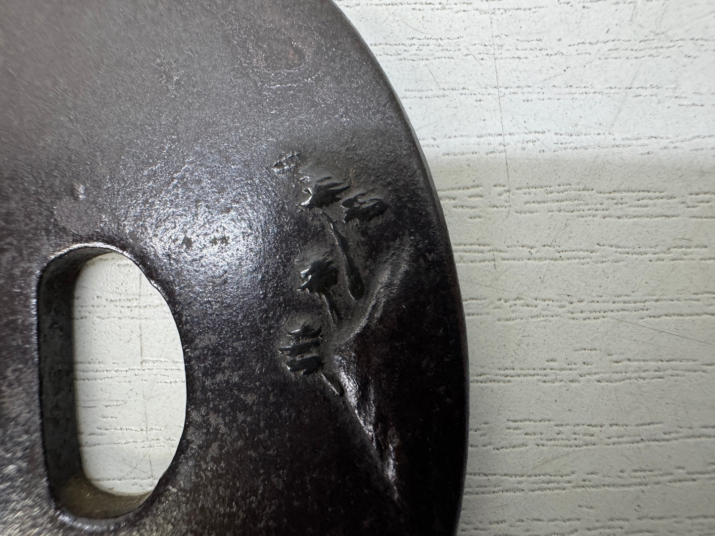 Y10704 TSUBA Iron sword guard Inlay box Japan antique samurai katana koshirae