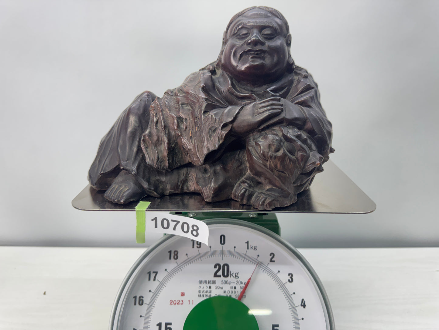 Y10708 STATUE wood carving Figure figurine ornament Japan antique interior decor
