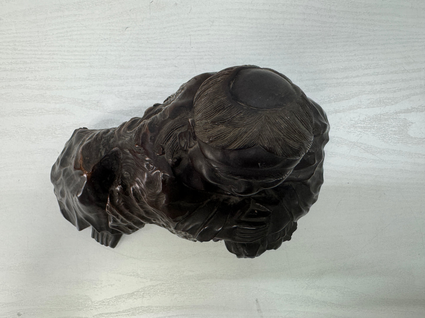 Y10708 STATUE wood carving Figure figurine ornament Japan antique interior decor