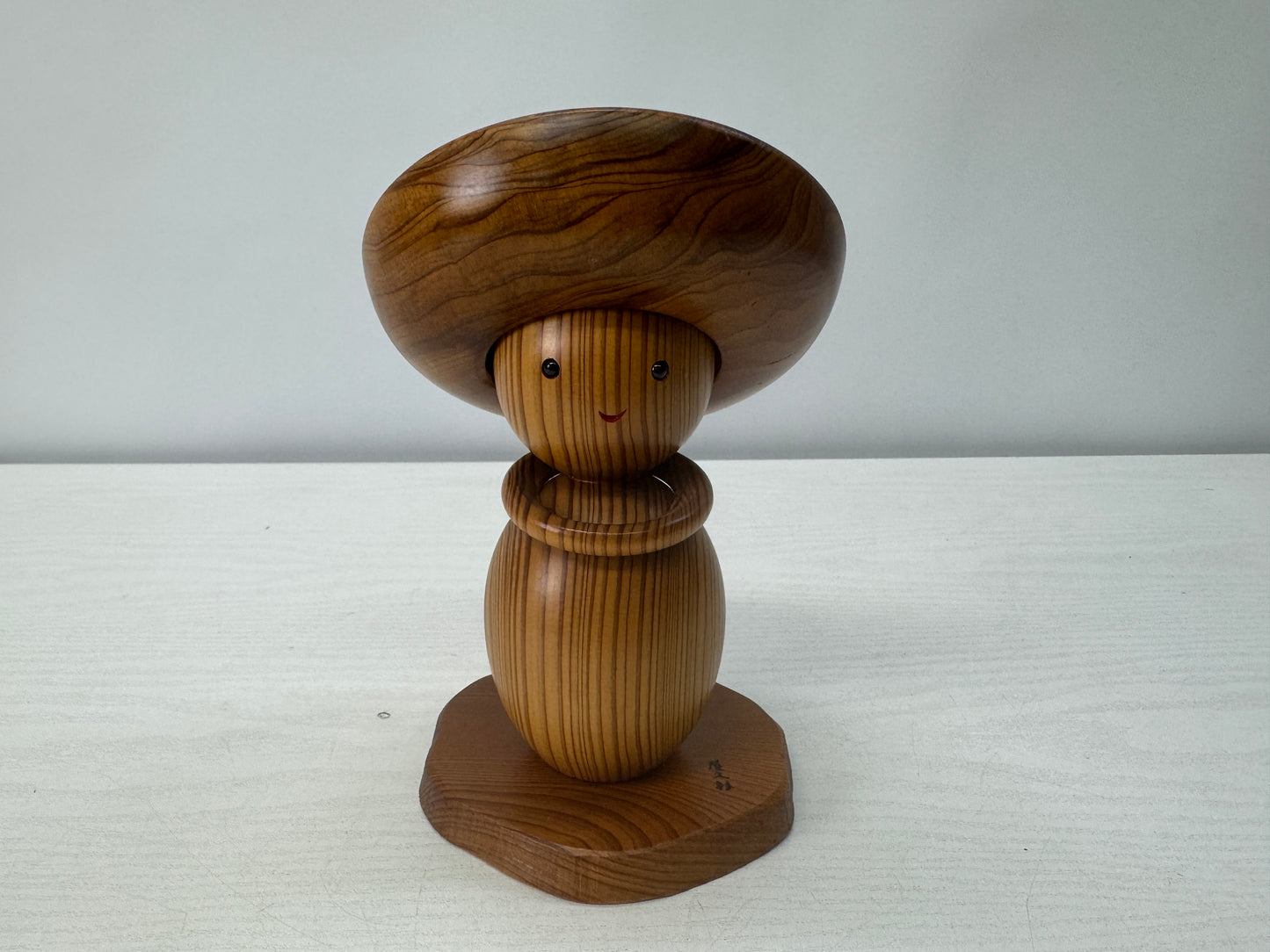 Y10709 NINGYO Yakusugi wood carving Kokeshi doll signed Japan antique interior