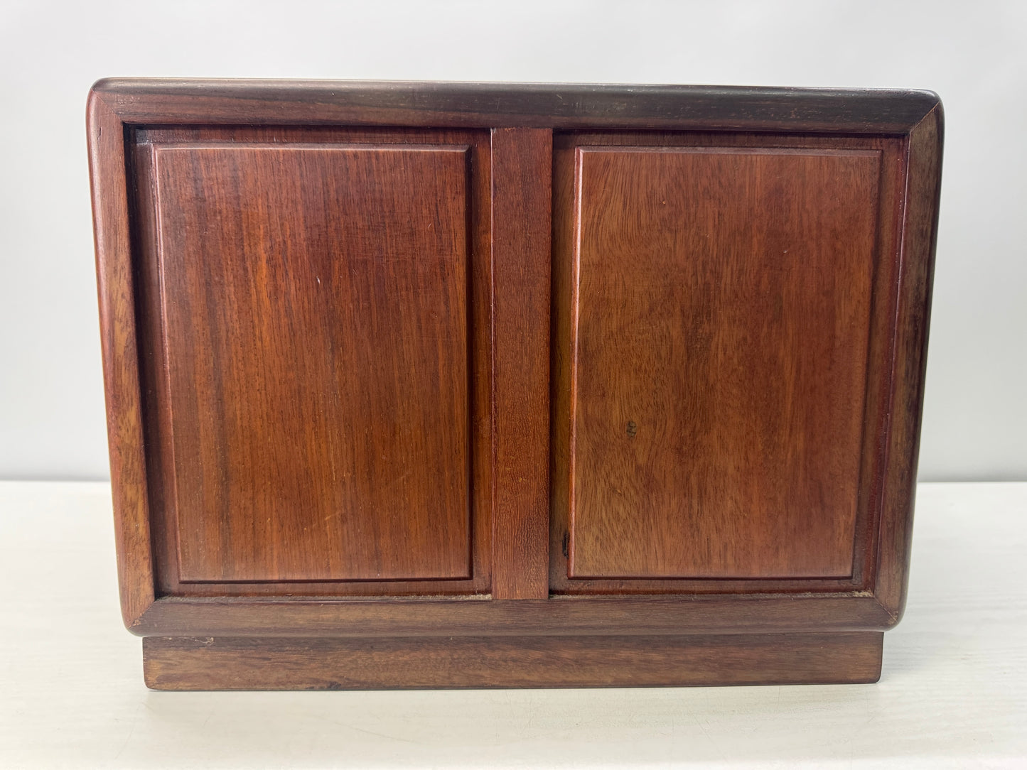 Y10711 TANSU Chinese quince 3-tiered small chest drawers Japan antique interior