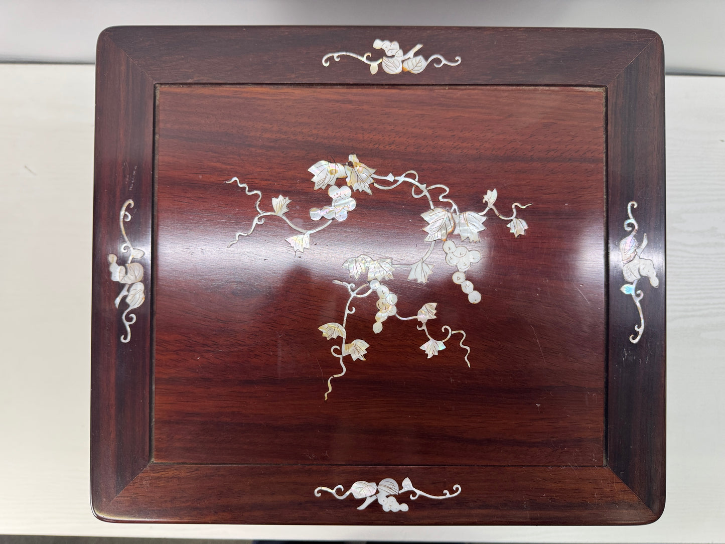 Y10711 TANSU Chinese quince 3-tiered small chest drawers Japan antique interior