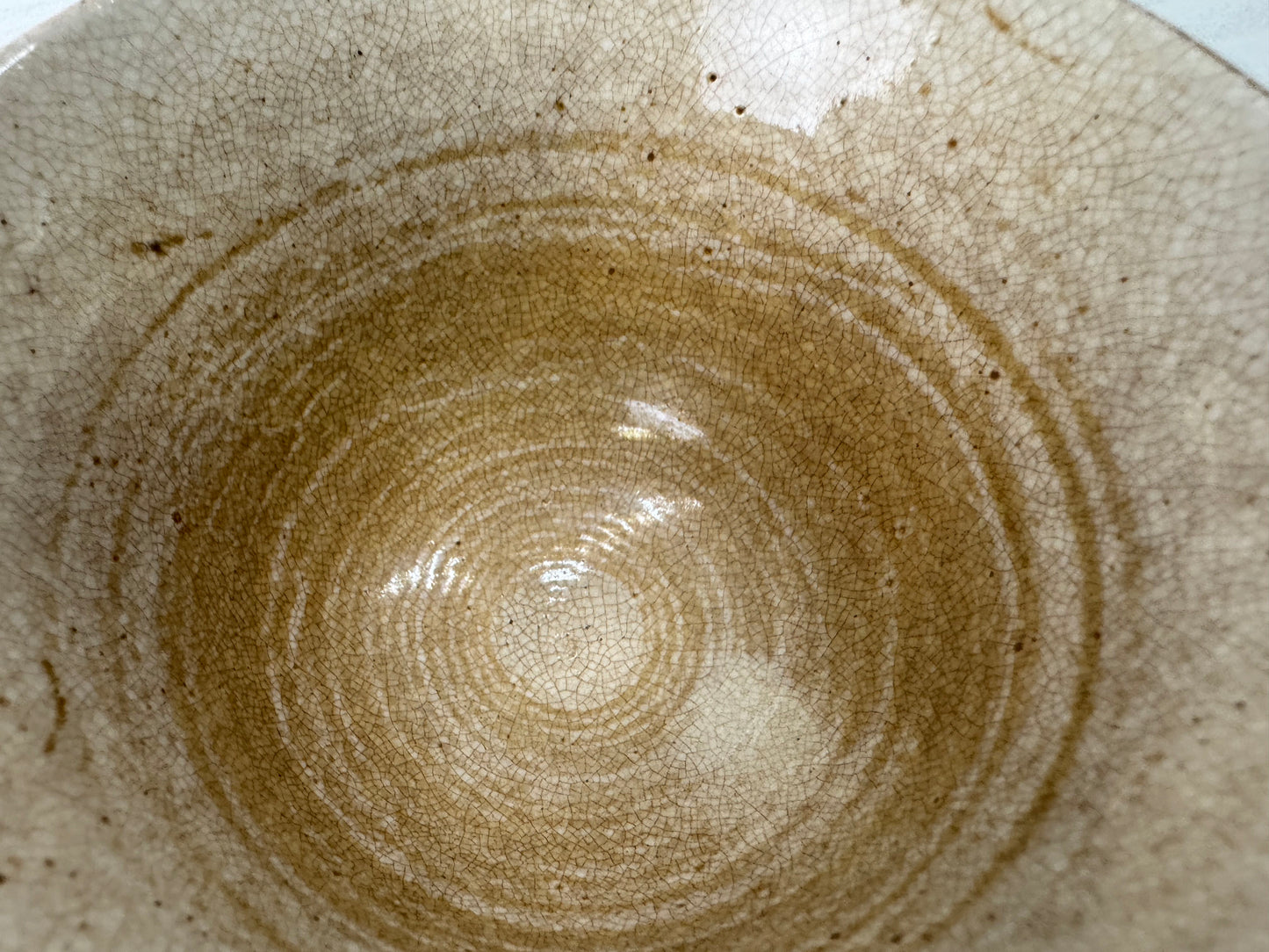 Y10721 CHAWAN Kyo-ware color picture bowl Japan antique tea ceremony pottery cup