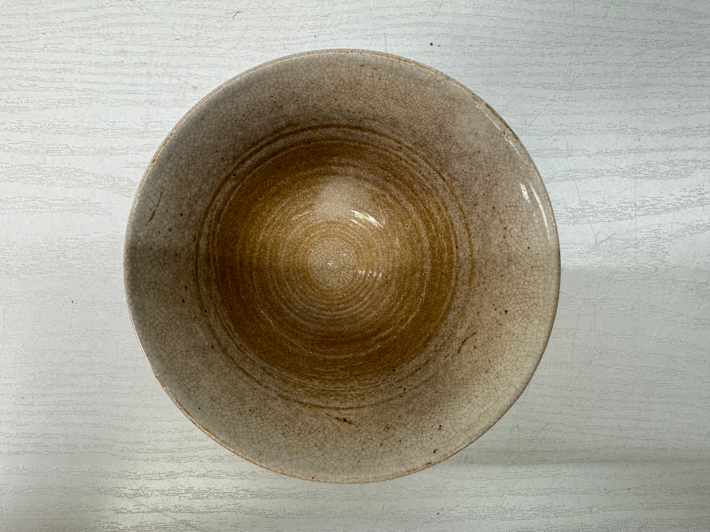 Y10721 CHAWAN Kyo-ware color picture bowl Japan antique tea ceremony pottery cup