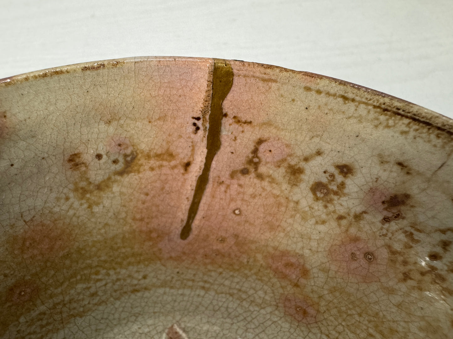 Y10725 CHAWAN Gohon Mishima bowl kintsugi box Japan antique tea ceremony cup