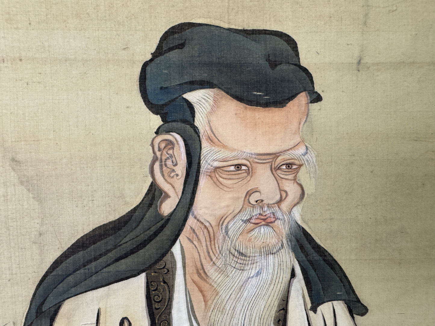 Y10732 KAKEJIKU Hanging scroll Kano Tanshin Portrait signed Japan antique decor