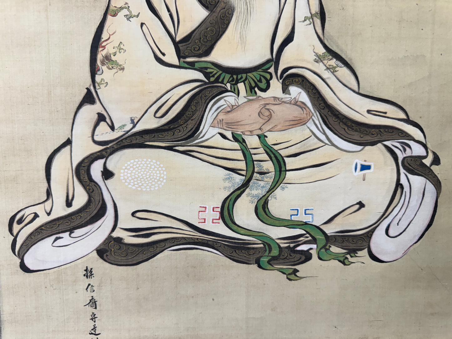 Y10732 KAKEJIKU Hanging scroll Kano Tanshin Portrait signed Japan antique decor