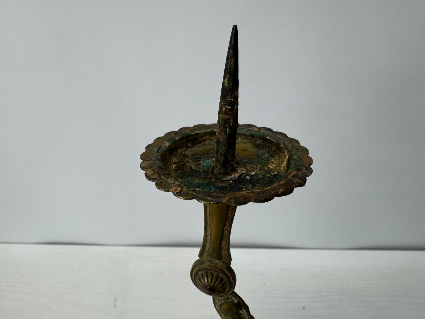 Y10737 Candle Holder Copper folding candlestick Edo period Japan antique decor