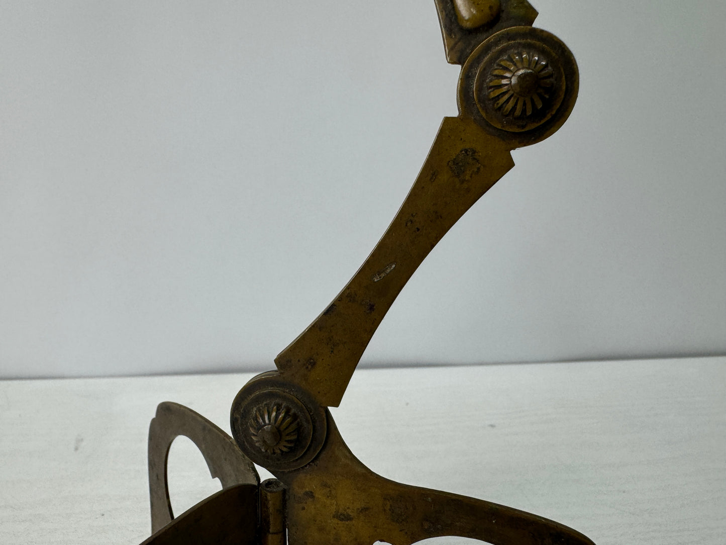Y10737 Candle Holder Copper folding candlestick Edo period Japan antique decor
