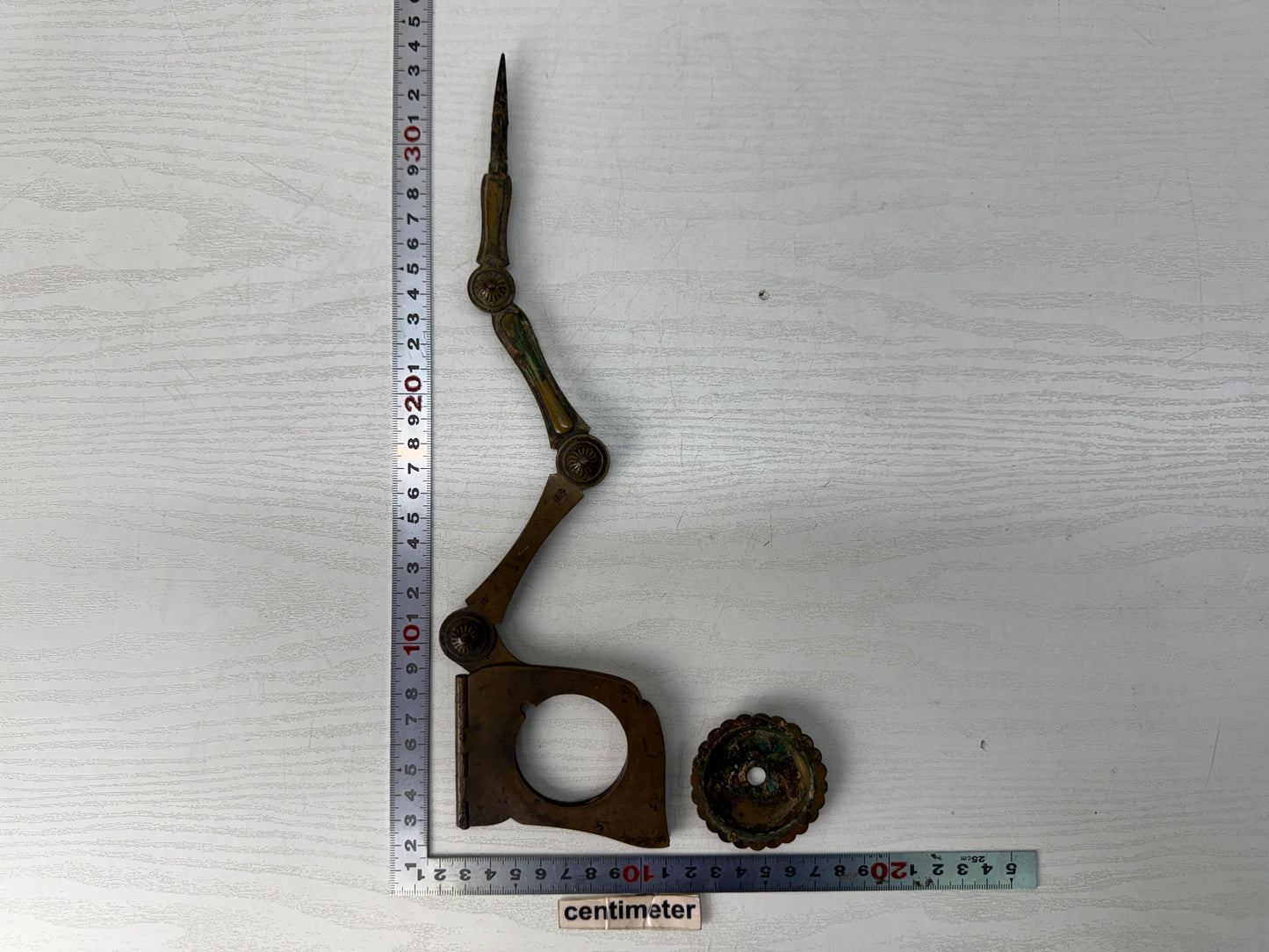 Y10737 Candle Holder Copper folding candlestick Edo period Japan antique decor