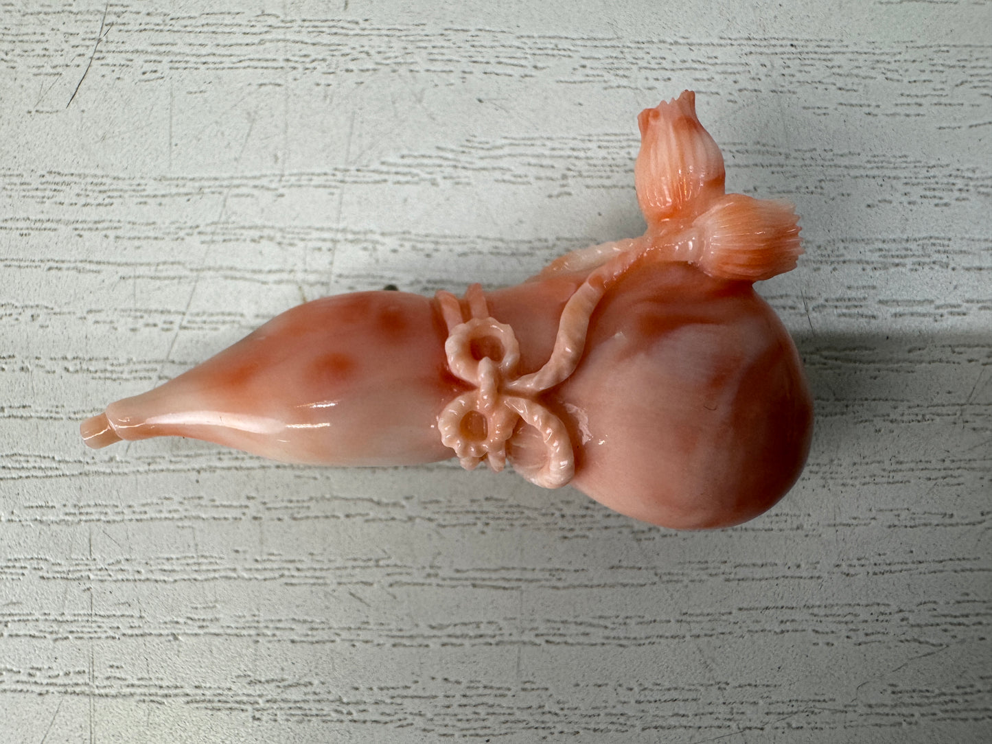 Y10738 OBIDOME Sash clip brooch Gourd carving Japan antique kimono accessory