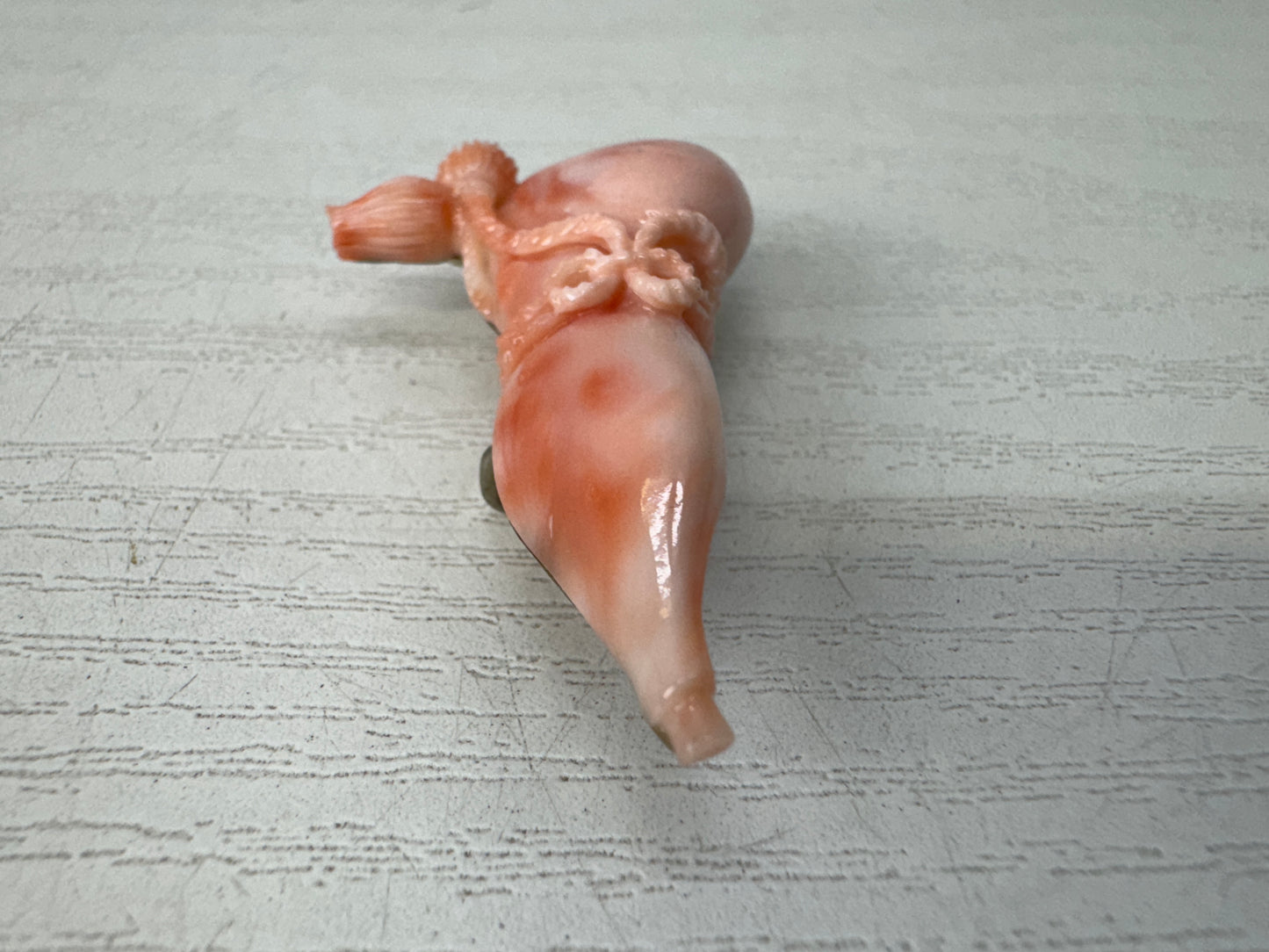 Y10738 OBIDOME Sash clip brooch Gourd carving Japan antique kimono accessory