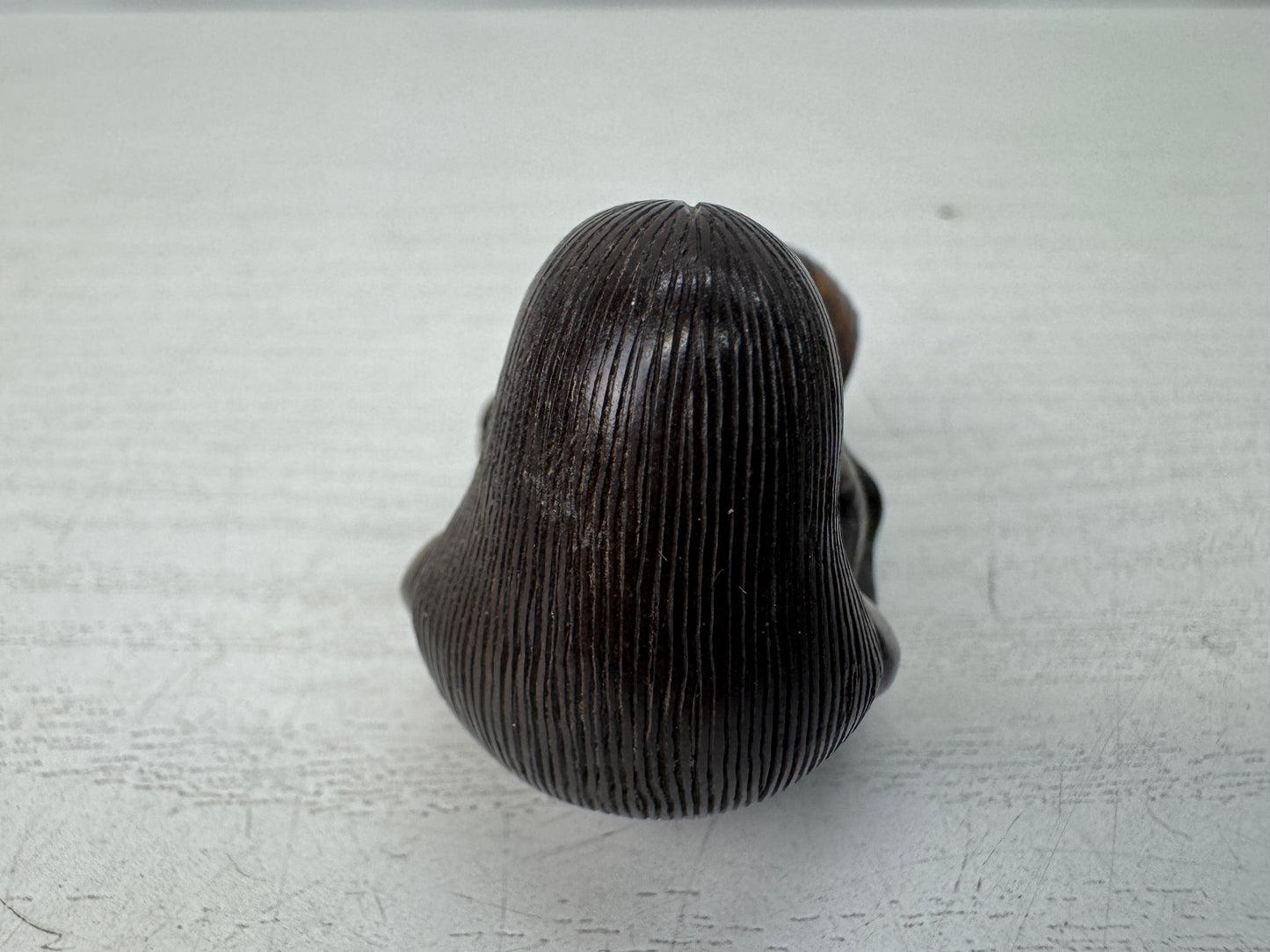 Y10741 NETSUKE Human-faced fish Japan antique kimono accessory sagemono fashion
