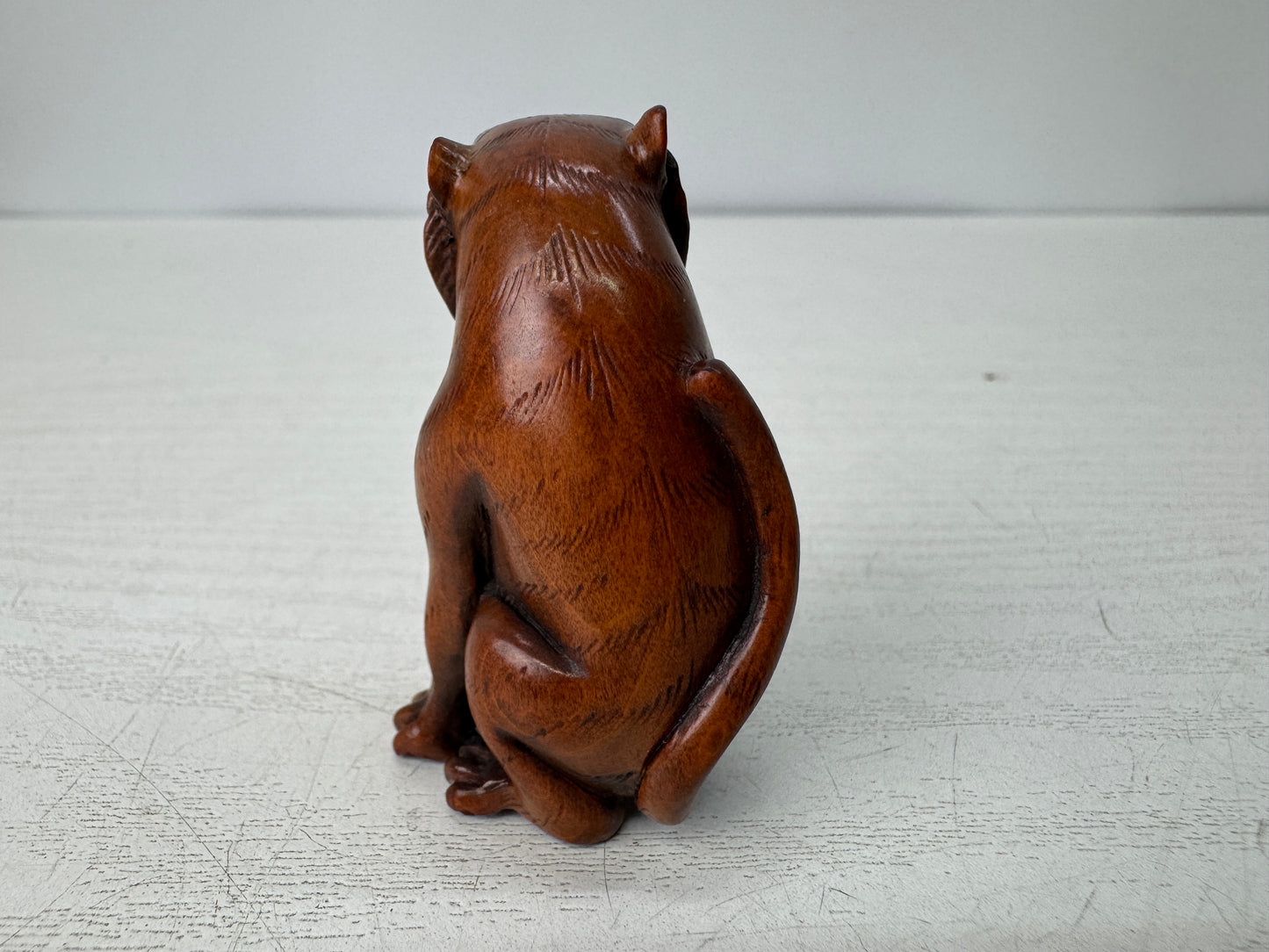 Y10744 NETSUKE Tiger signed Japan antique kimono accessory sagemono fashion