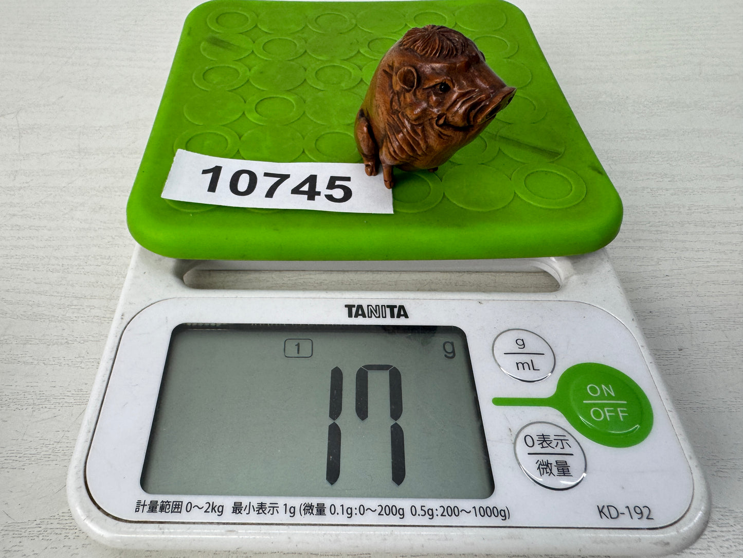 Y10745 NETSUKE Japanese boar Japan antique kimono accessory sagemono fashion
