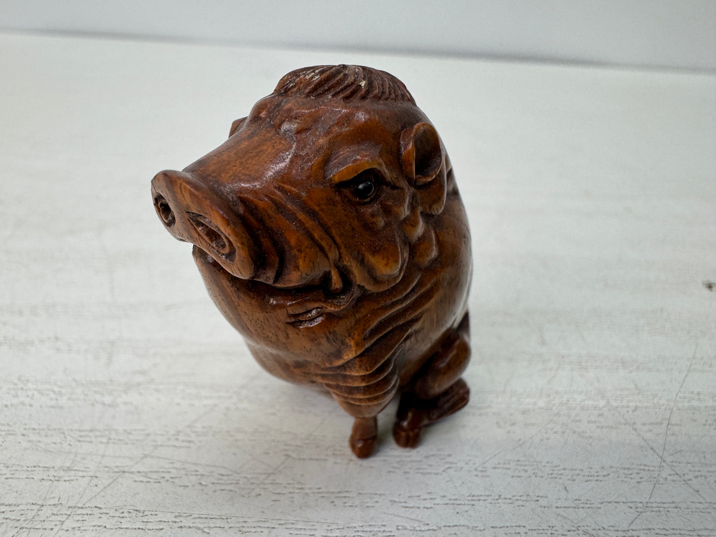 Y10745 NETSUKE Japanese boar Japan antique kimono accessory sagemono fashion
