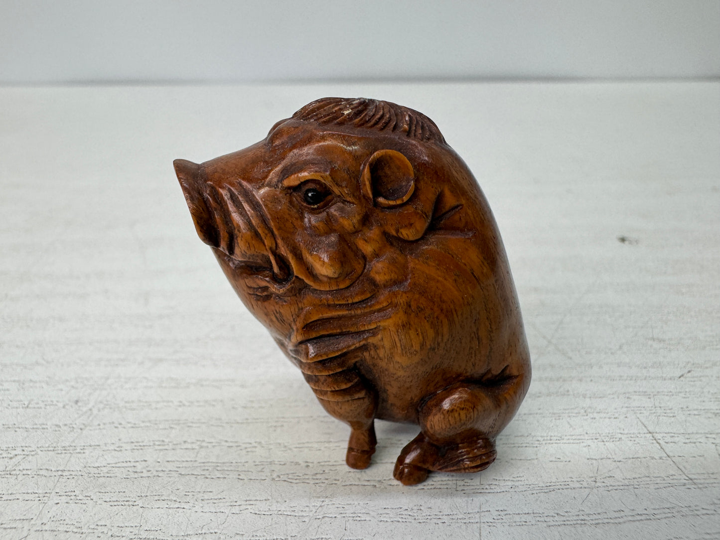 Y10745 NETSUKE Japanese boar Japan antique kimono accessory sagemono fashion