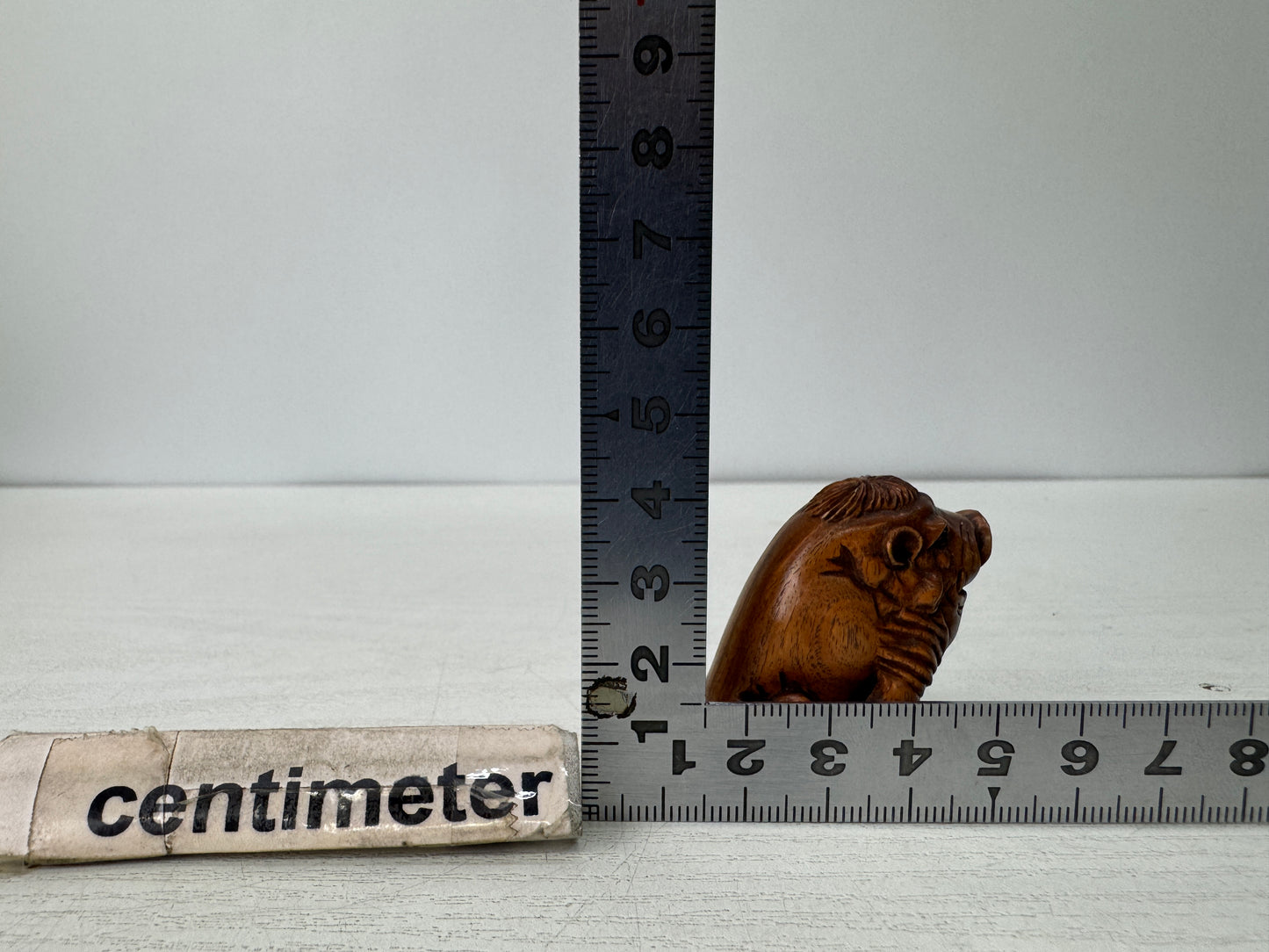Y10745 NETSUKE Japanese boar Japan antique kimono accessory sagemono fashion