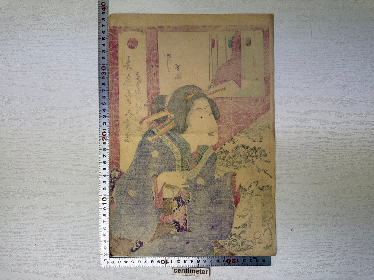 Y10753 WOODBLOCK PRINT Kunichika Beautiful lady 1 piece Japan antique Ukiyoe