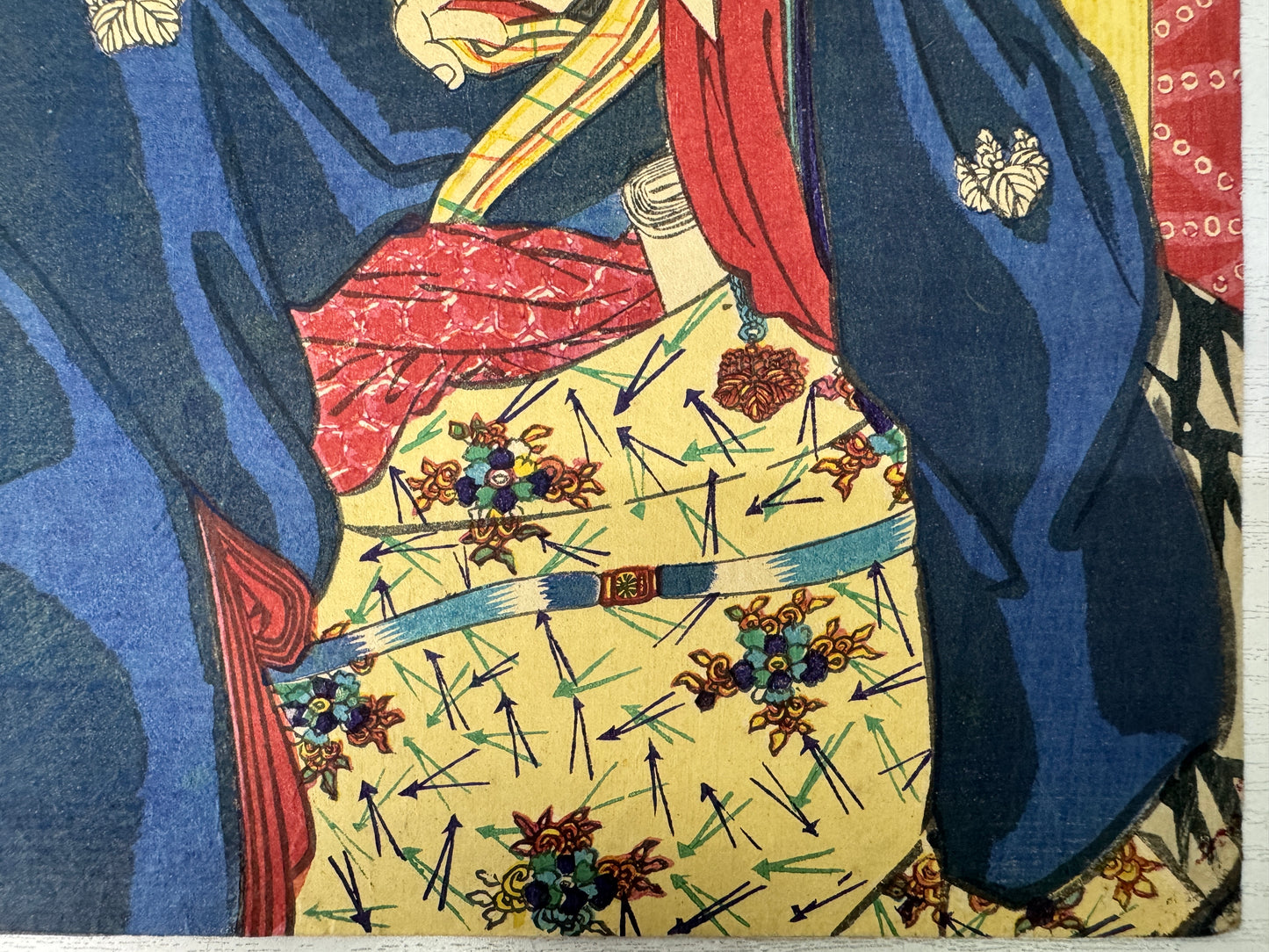 Y10754 WOODBLOCK PRINT Kunichika Beautiful lady 1 piece Japan antique Ukiyoe