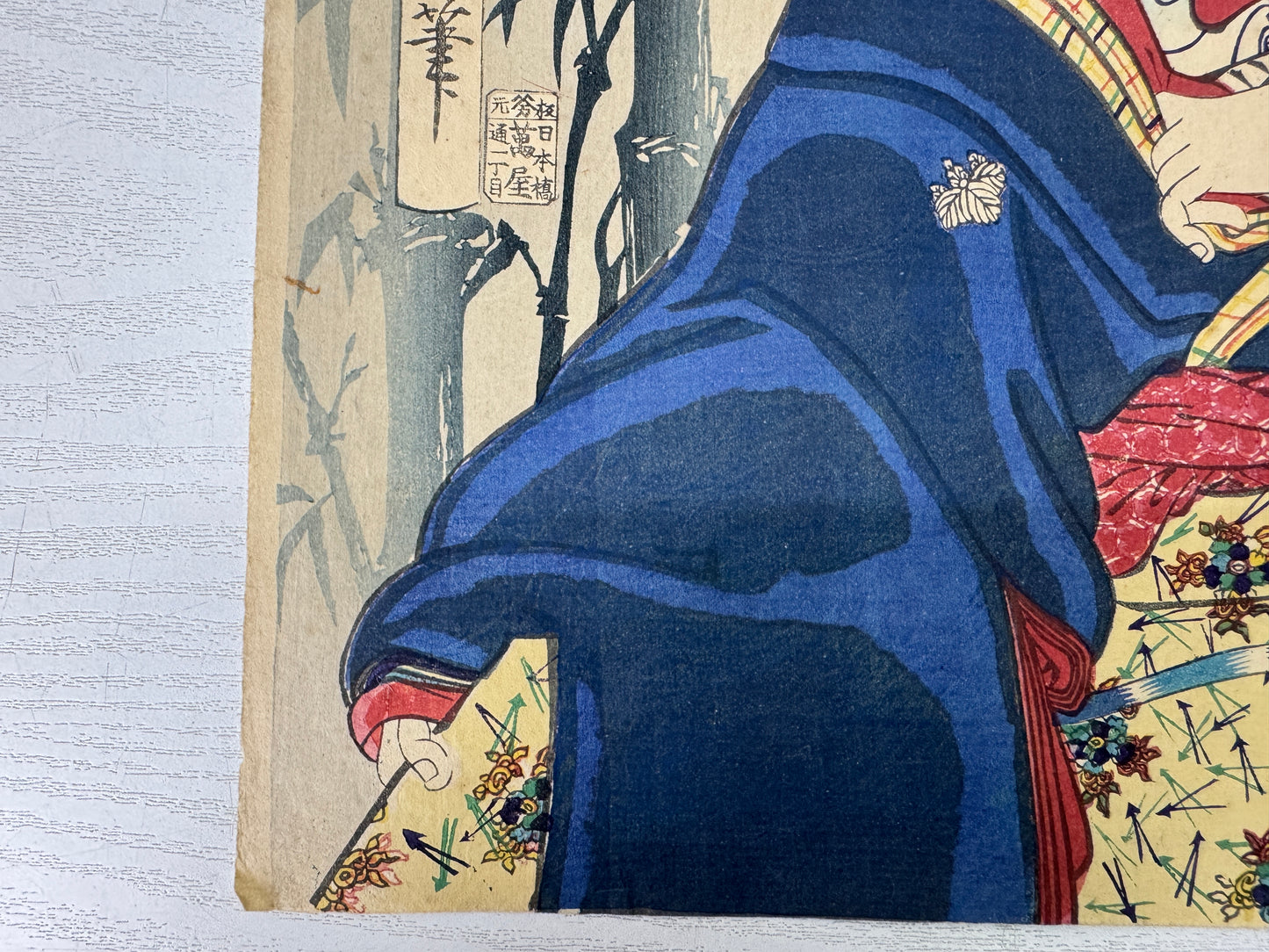 Y10754 WOODBLOCK PRINT Kunichika Beautiful lady 1 piece Japan antique Ukiyoe