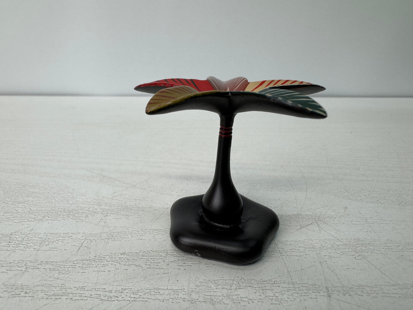Y10757 OKIMONO Copper Lid rest holder signed box Japan antique Tea ceremony
