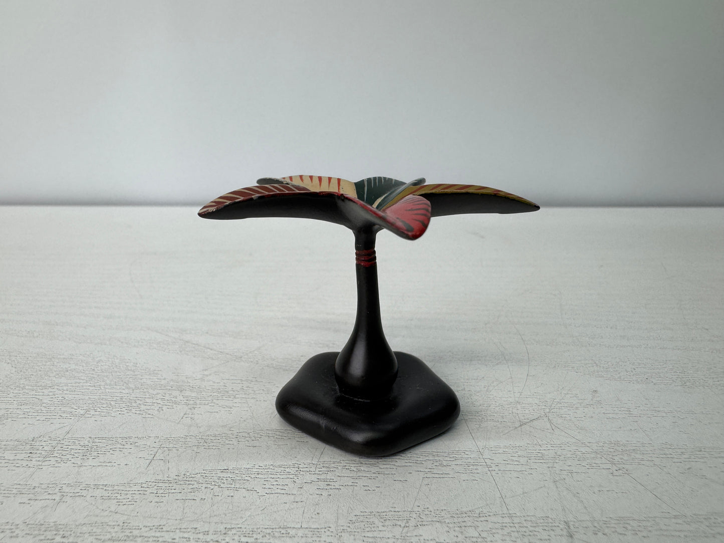 Y10757 OKIMONO Copper Lid rest holder signed box Japan antique Tea ceremony