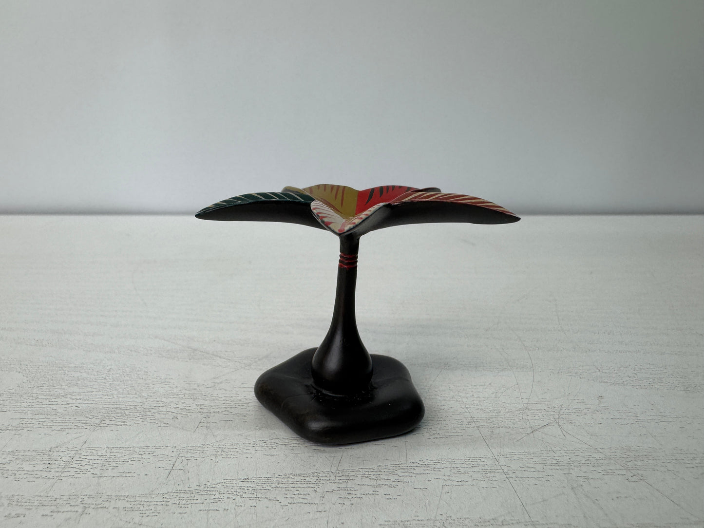 Y10757 OKIMONO Copper Lid rest holder signed box Japan antique Tea ceremony