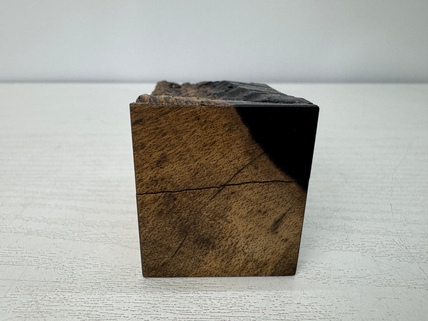 Y10759 BOX Black persimmon Makie signed Japan antique incense fragrance aroma