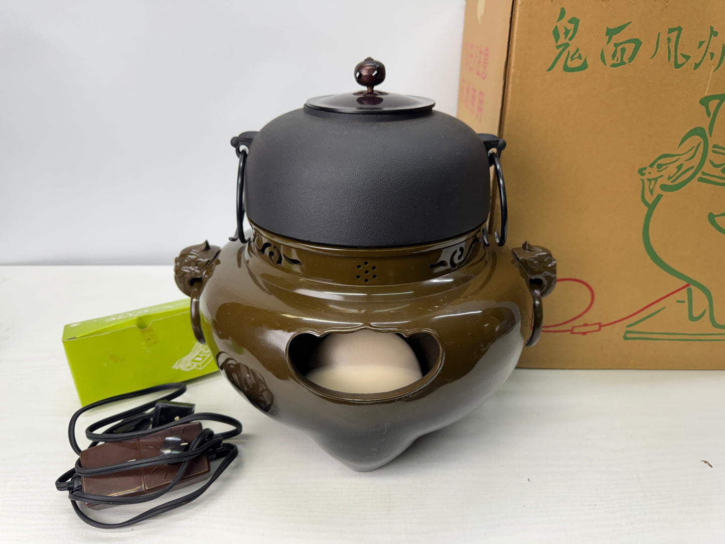 Y10762 CHAGAMA Furo kettle brazier teapot pot Japan antique tea ceremony utensil