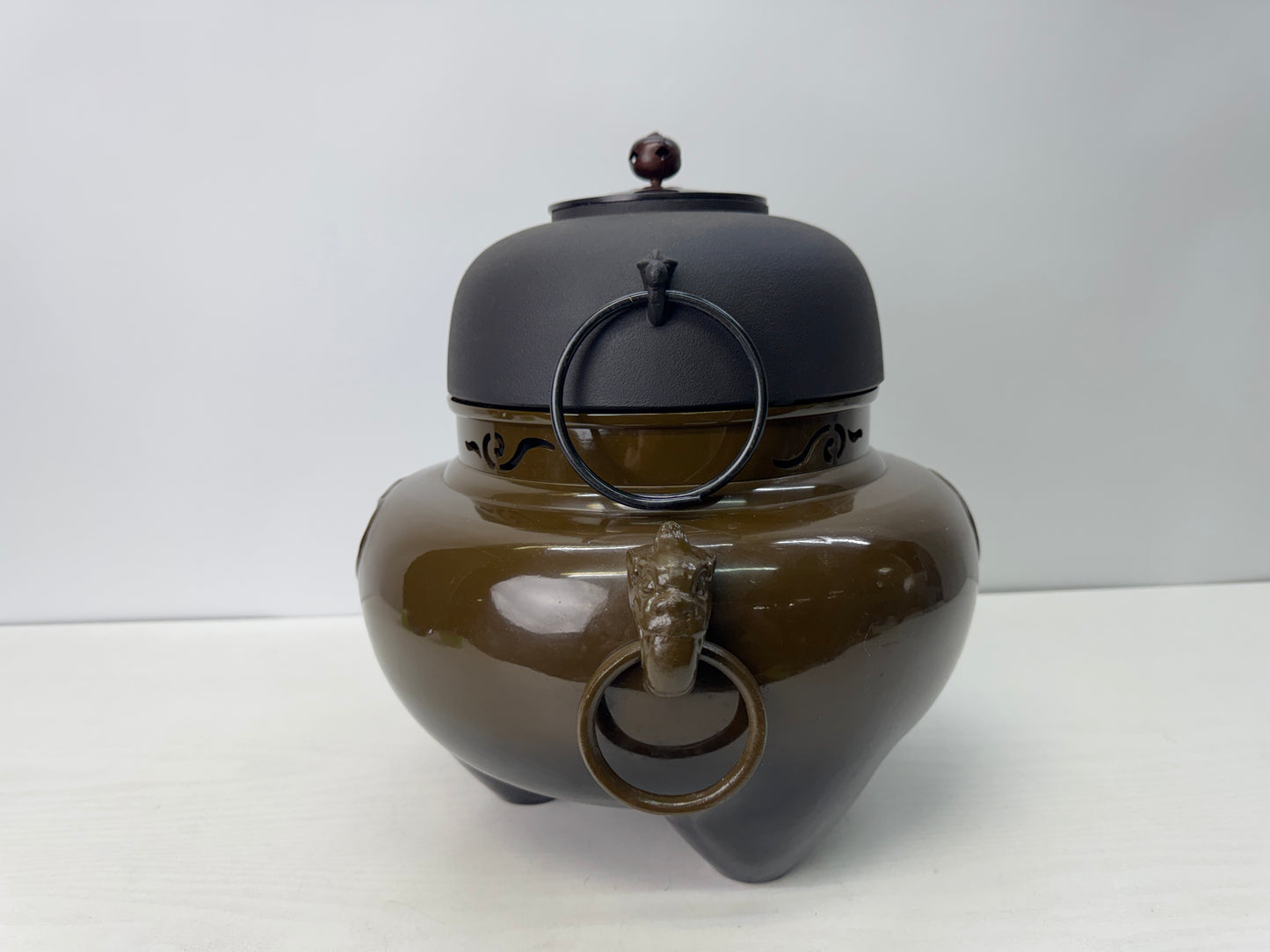 Y10762 CHAGAMA Furo kettle brazier teapot pot Japan antique tea ceremony utensil