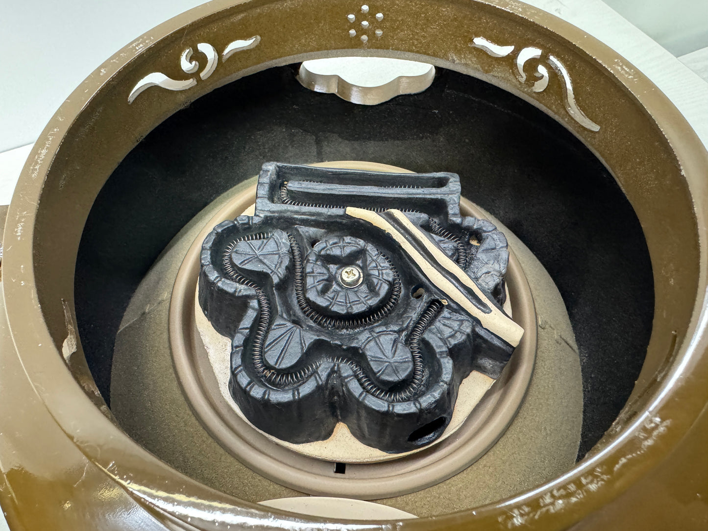 Y10762 CHAGAMA Furo kettle brazier teapot pot Japan antique tea ceremony utensil