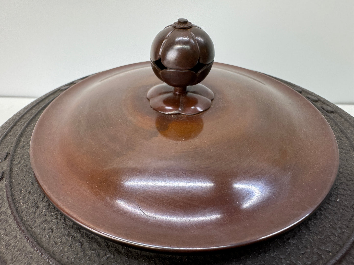 Y10763 CHAGAMA Iron kettle teapot pot signed box Japan antique tea ceremony