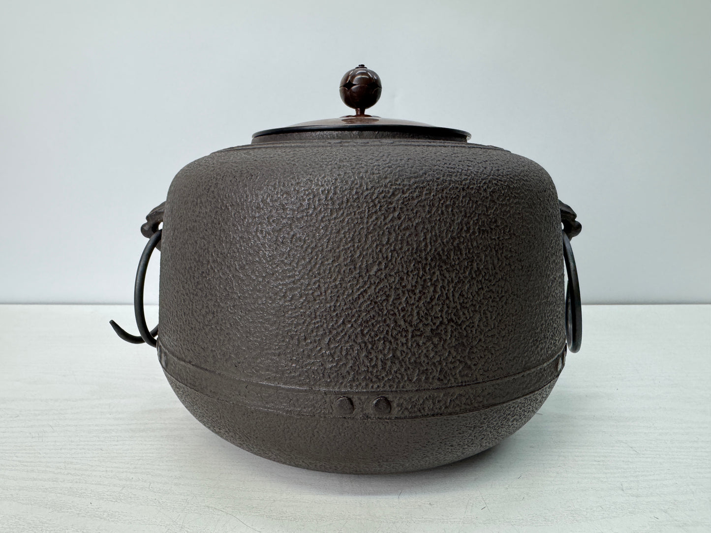 Y10763 CHAGAMA Iron kettle teapot pot signed box Japan antique tea ceremony