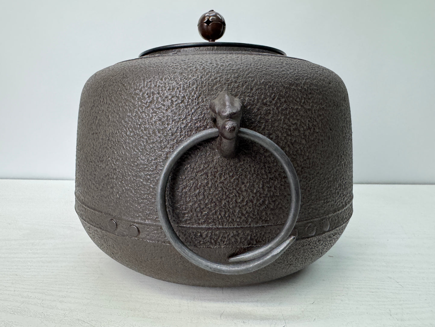 Y10763 CHAGAMA Iron kettle teapot pot signed box Japan antique tea ceremony