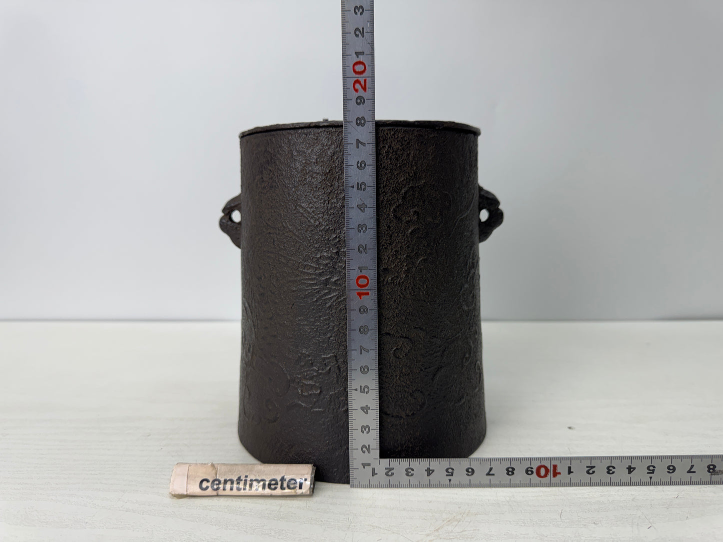 Y10764 CHAGAMA Iron kettle teapot pot signed box Japan antique tea ceremony