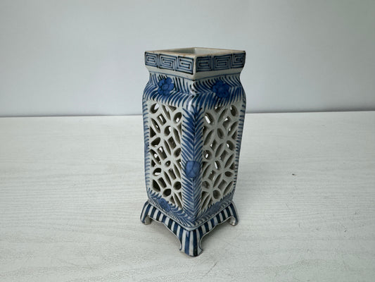 Y10765 VASE Koimari Brush holder case stationery Underglaze blue Japan antique
