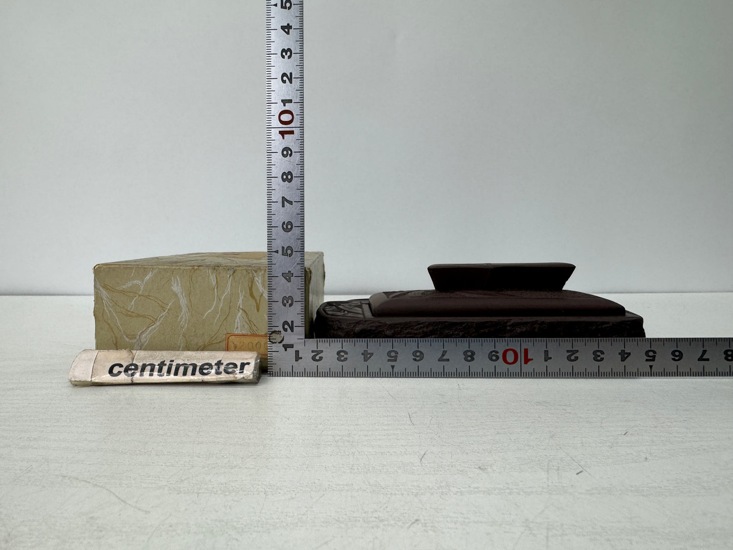 Y10770 SUZURI Akama  stone Inkstone stationery calligraphy Japan antique Shodo