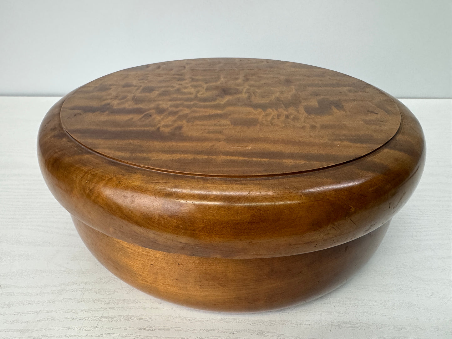 Y10774 BOX Japanese horse chestnut wood  Tochi tea chest Tamamoku Japan antique