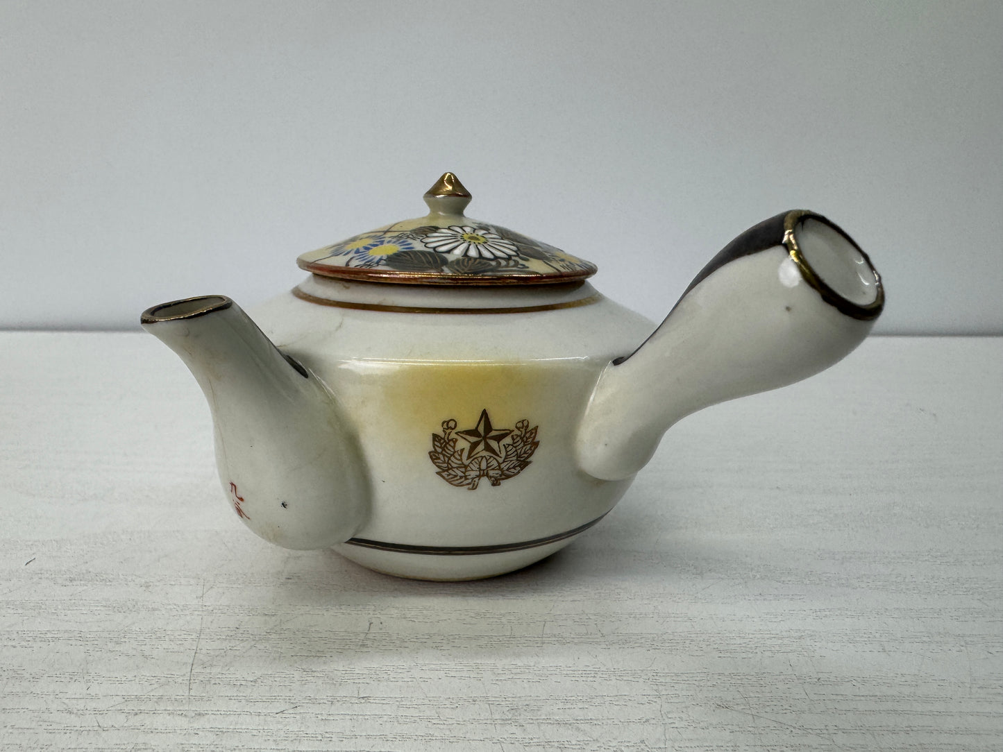 Y10775 Imperial Japan Army Kutani-ware Kyusu teapot cup set Japan WW2 vintage