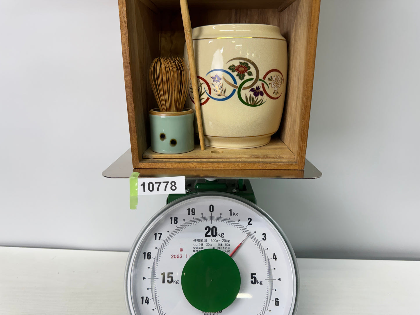 Y10778 CHAWAN Tea ceremony utensils Set box rectangular container Japan antique